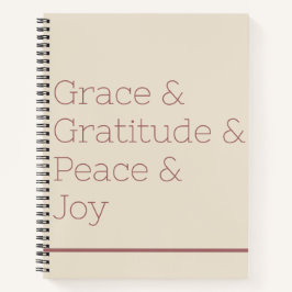 Grace Danky Peace Joy Bullet Journal Notizblock