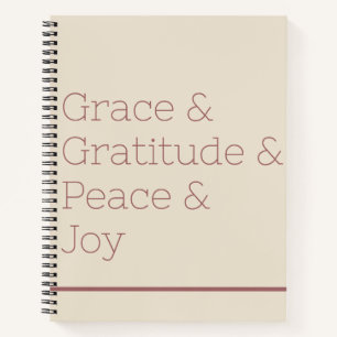 Grace Danky Peace Joy Bullet Journal Notizblock