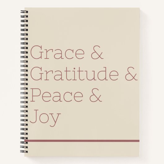 Grace Danky Peace Joy Bullet Journal Notizblock (Vorderseite)