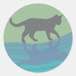 Grace des Flusses Runder Aufkleber