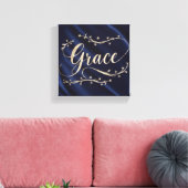 Grace: Englische Kalligrafie Leinwanddruck (Insitu (Wohnzimmer))