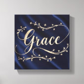 Grace: Englische Kalligrafie Leinwanddruck (Vorderseite)