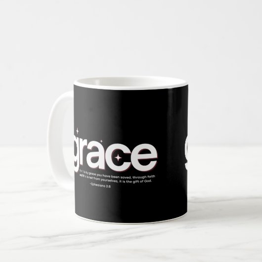 Grace Ephesians 2:8 Kaffeetasse (Vorderseite Links)