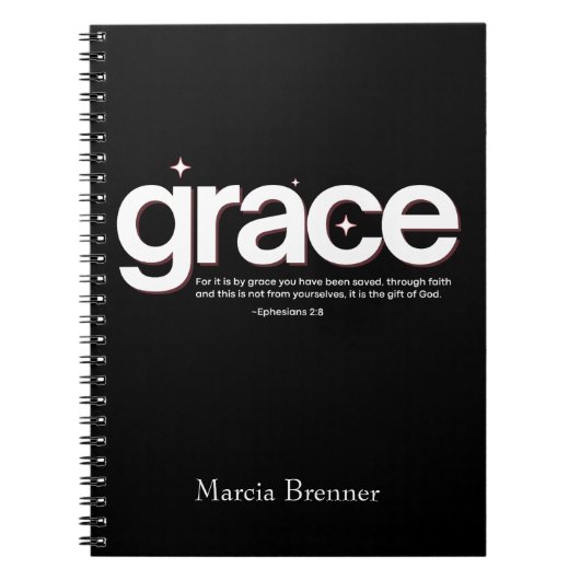 Grace Ephesians 2:8 Notizblock (Vorderseite)
