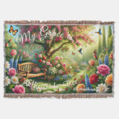 Grace Floral Garden Wurfdecke Decke (Vorderseite)