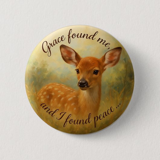 „Grace Found Me“ - Knopfdesign 1 Button (Vorderseite)