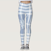 Grace Frost & Sky Nordic PlaidPattern FROSTED BUNS Leggings (Vorderseite)