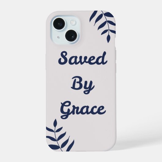 "grace Gerettet" IPhone 15 Telefongehäuse Hülle (Rückseite)