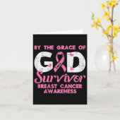 Grace God Breast Cancour Survivor Awareness Christ Karte (Gelbe Blume)