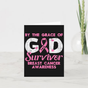 Grace God Breast Cancour Survivor Awareness Christ Karte