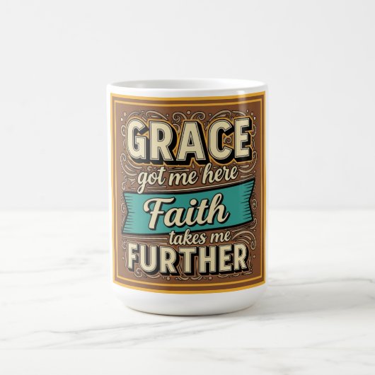 Grace got mich hier Retro-Design Kaffeetasse (Mittel)