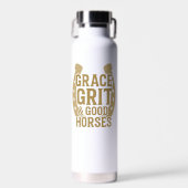 Grace, Grit & Good Horses Western Water Bottle Trinkflasche (Vorne)