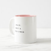 Grace Grit & Good Vibes Funny Modern Mug Zweifarbige Tasse (Vorderseite Links)