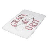 Grace & Grit in Rosa und Grau Badematte (Schrägansicht)