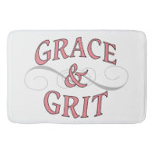Grace & Grit in Rosa und Grau Badematte (Vorderseite)