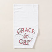 Grace & Grit in Rosa und Grau Badhandtuch Set (Handtuch)