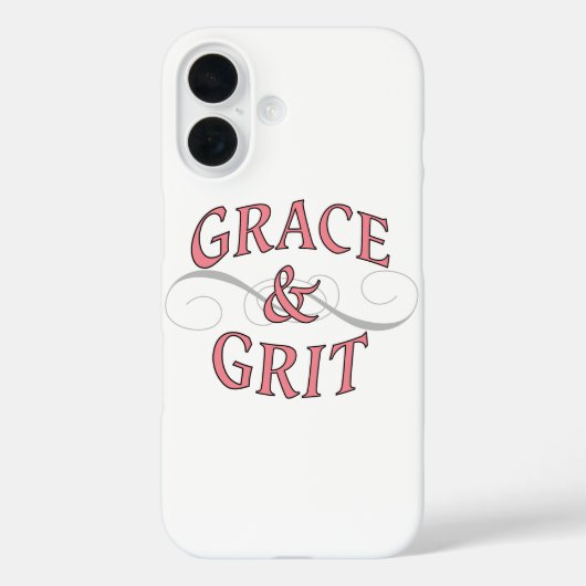 Grace & Grit in Rosa und Grau Case-Mate iPhone Hülle (Rückseite)