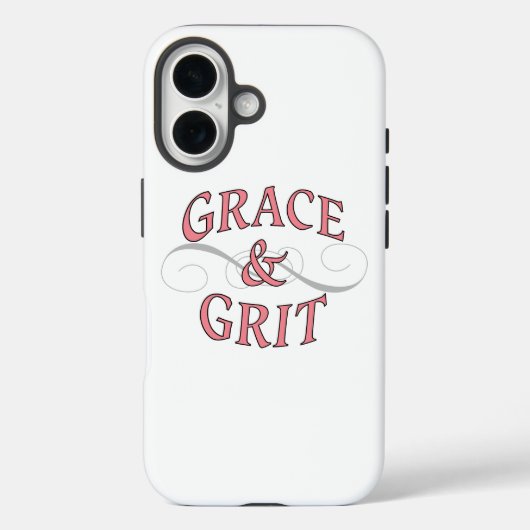 Grace & Grit in Rosa und Grau Case-Mate iPhone Hülle (Rückseite)