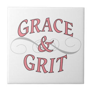 Grace & Grit in Rosa und Grau Fliese