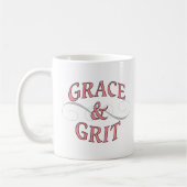 Grace & Grit in Rosa und Grau Kaffeetasse (Links)