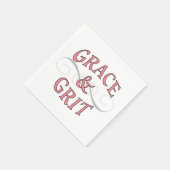 Grace & Grit in Rosa und Grau Serviette (Ecke)