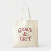Grace & Grit in Rosa und Grau Tragetasche (Vorne)