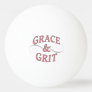 Grace & Grit Worte in Rosa & Grau Tischtennisball