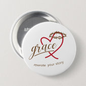 Grace hat den Knopf Geschichte umgeschrieben Button (Vorne & Hinten)
