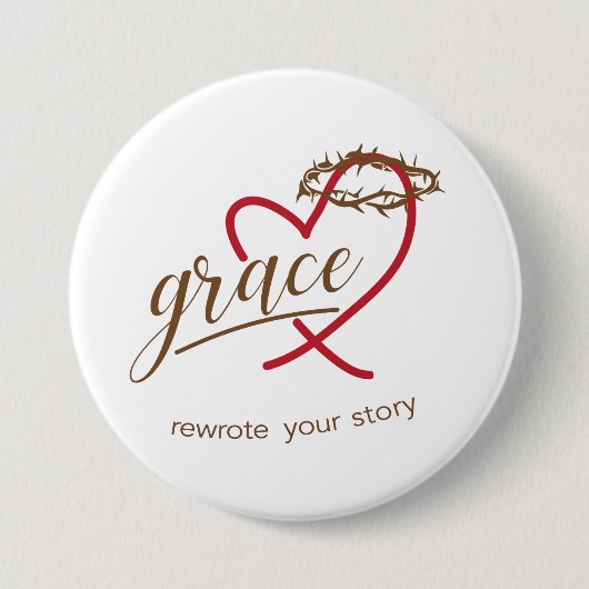 Grace hat den Knopf Geschichte umgeschrieben Button (Vorderseite)