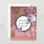 Grace hat meine Geschichte Floral Tropica Postcard Postkarte (Vorne/Hinten)