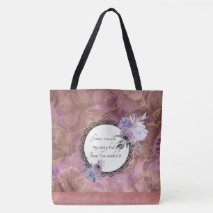 Grace hat meine Geschichte tropischer tropischer T Tasche