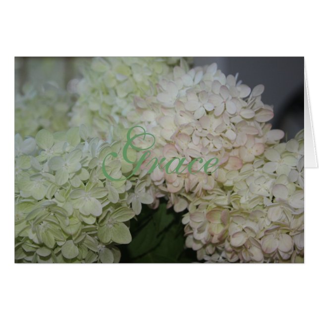 Grace Hydrangea-Karte (Vorderseite (Horizontal))