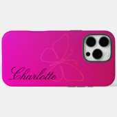 Grace in a Line: Schmetterling-Silhouette Case-Mate iPhone Hülle (Rückseite (Horizontal))