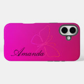 Grace in a Line: Schmetterling-Silhouette Case-Mate iPhone Hülle (Rückseite (Horizontal))
