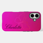 Grace in a Line: Schmetterling-Silhouette Case-Mate iPhone Hülle (Rückseite (Horizontal))