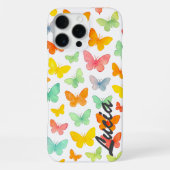 Grace in a Line: Schmetterling-Silhouette iPhone Hülle (Rückseite)