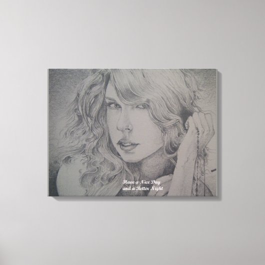 Grace in Ash: Portrait von Beauty Canvas Print Leinwanddruck (Vorderseite)