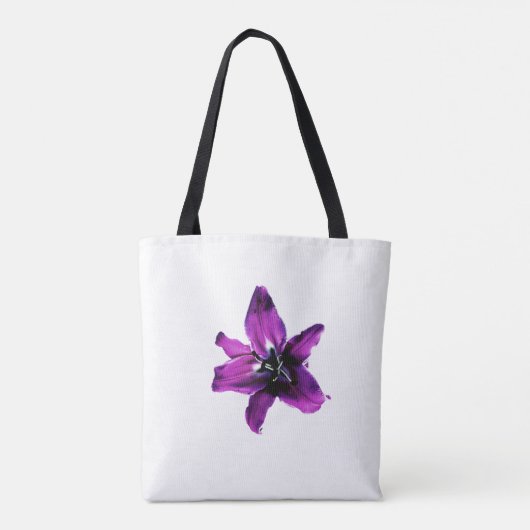 Grace in Bloom - Lila Lily Tote Tasche (Rückseite)