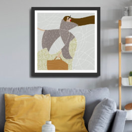 Grace in Chaotic Currency Illustration Poster