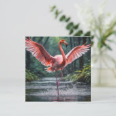 Grace in Flight: Der rosa Flamingos Riverdance (Stehend Vorderseite)