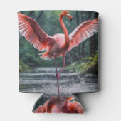 Grace in Flight: Der rosa Flamingos Riverdance Dosenkühler (Rückseite)