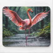 Grace in Flight: Der rosa Flamingos Riverdance Mousepad (Vorne)