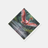 Grace in Flight: Der rosa Flamingos Riverdance Serviette (Ecke)