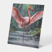 Grace in Flight: Der rosa Flamingos Riverdance Sockelschild (Vorderseite)