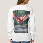 Grace in Flight: Der rosa Flamingos Riverdance Sweatshirt (Rückseite)