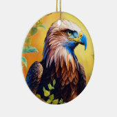 "Grace in Flight: Majestic Eagle Art" Keramik Ornament (Rechts)
