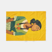 Grace in Green und Gold Fleecedecke (Vorderseite (Horizontal))