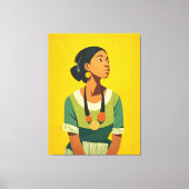 Grace in Green und Gold Leinwanddruck (Vorderseite)