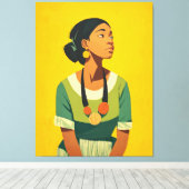 Grace in Green und Gold Leinwanddruck (Insitu (Holzboden))