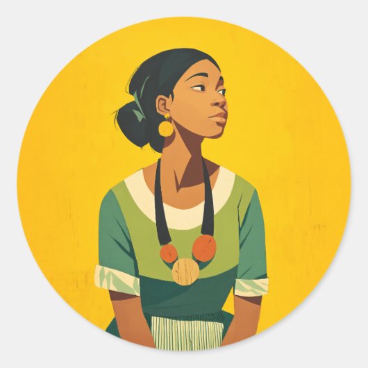 Grace in Green und Gold Runder Aufkleber (Vorderseite)